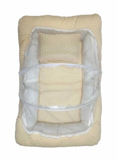 BABYCARA Softly Padded Mattress Sleeping Baby Cot With Net And Pillow  - Image 3