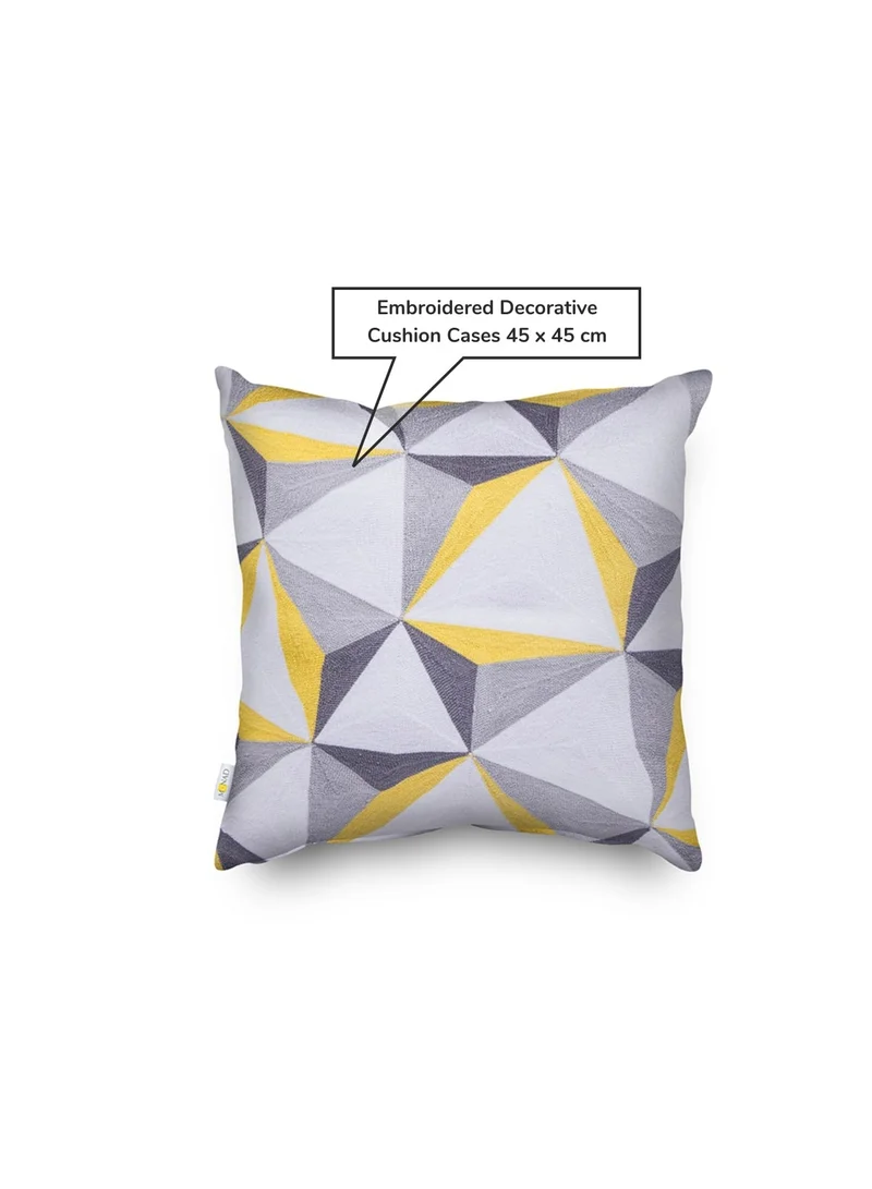 Donetella Decorative Embroidered Cushion Cover Multicolour 45x45Cm (Without Filler)