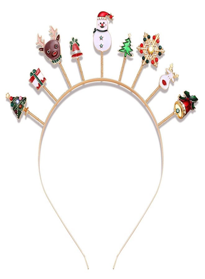 CEALXHENY Christmas Headband for Women Xmas Tree Reindeer Antler Headbands Holiday Snowflake Hairbands Christmas Party Headwear Holiday Gifts (Xmas Elements) - Image 1