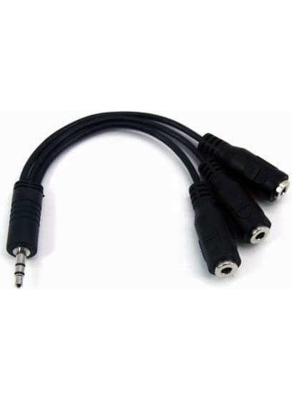 3-way Stereo Multiplexer 3 x 3.5 mm Aux Sound System Cable
