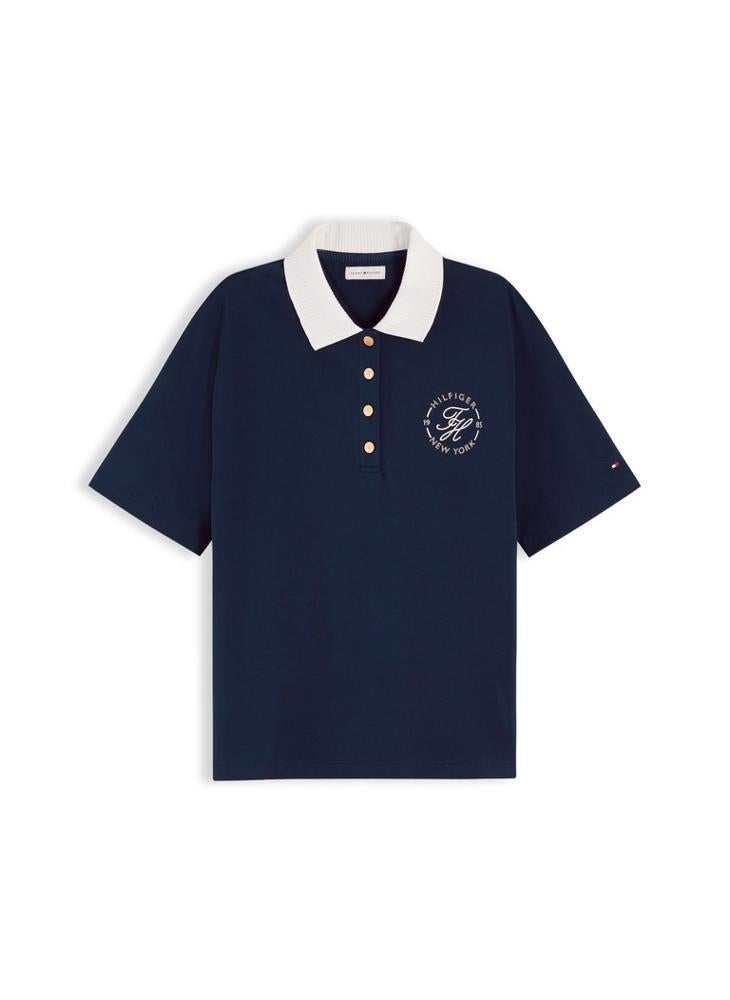 TOMMY HILFIGER Regular Fit Gold-Tone Button Polo Shirt - Image 5