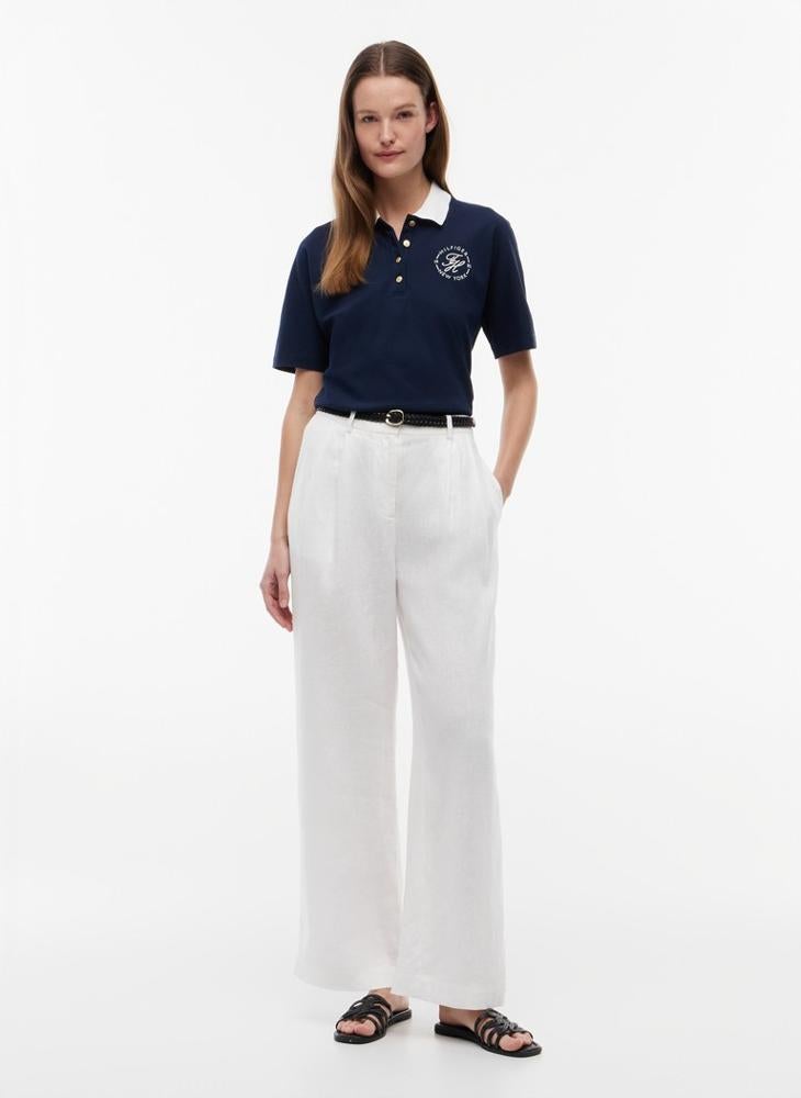 TOMMY HILFIGER Regular Fit Gold-Tone Button Polo Shirt - Image 4