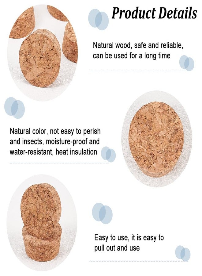 BENECREAT 20Pcs Wooden Tapered Cork Plugs, BurlyWood Soft Wood Corks for Wine Beer Bottle Crafts, 1.3inch in Bottom Diameter, 0.6inch Thick - Image 4