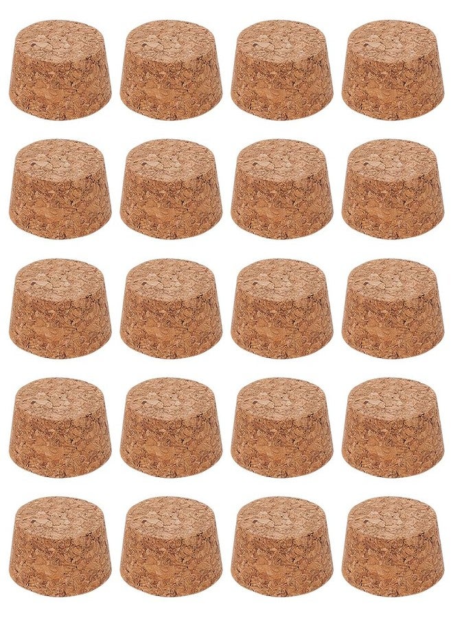 BENECREAT 20Pcs Wooden Tapered Cork Plugs, BurlyWood Soft Wood Corks for Wine Beer Bottle Crafts, 1.3inch in Bottom Diameter, 0.6inch Thick - Image 1