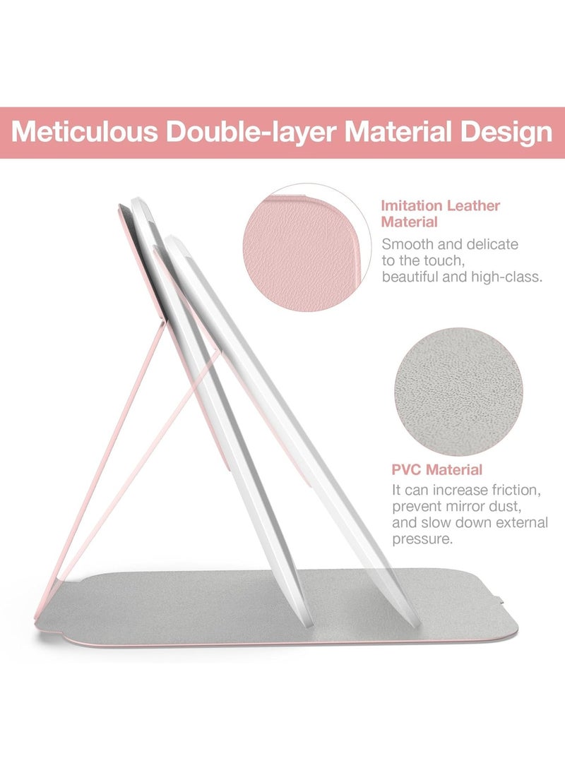 Makeup Vanity Mirror with Touch Screen – LED Cosmetic Mirror with 3 Light Modes & Adjustable Brightness, USB Rechargeable Portable Makeup Mirror with Stand for Travel & Dressing Table (ASSORTED COLORS) - Image 4