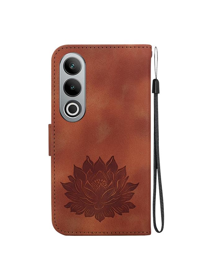 اس-توب جراب لهاتف OnePlus Nord CE4 مصنوع من الجلد المنقوش بنقشة لوتس - Image 3