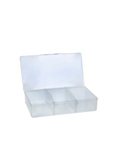 Tactix 3-Compartment Plastic Storage Box with Removable Separators Clear 8 x 31 x 20 cm 320008  - Image 1