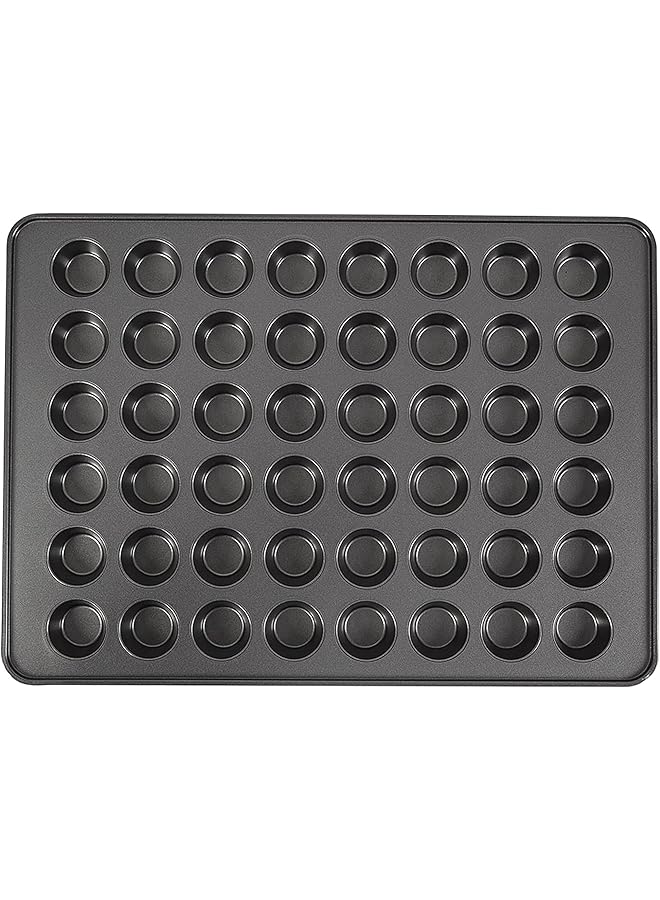 قوالب كب كيك صغيرة، 48 كوب، قالب خبز، قالب خبز كيك غير لاصق، صينية دائرية، ملحقات طبخ، أسود، Nasq Mp001 - Image 1