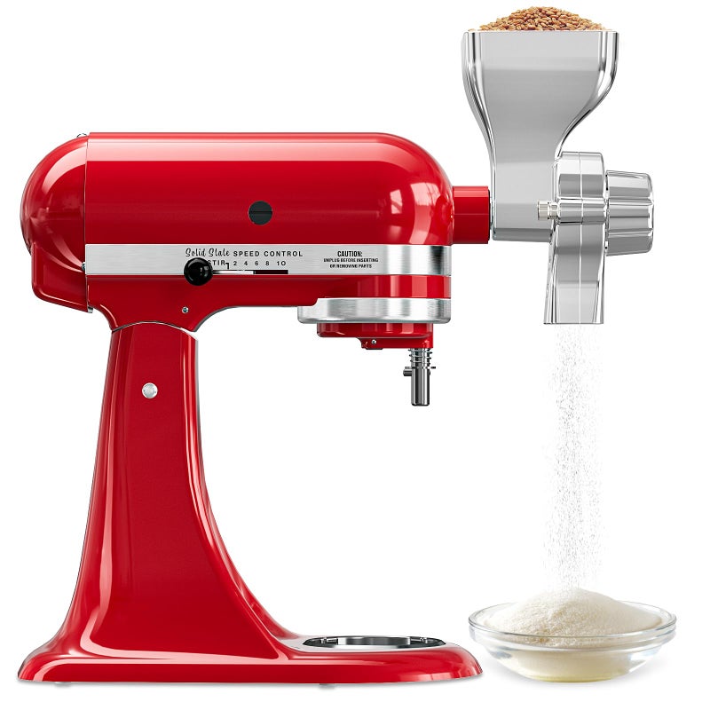 Eascandy Metal Grain Mill Attachment for KitchenAid Stand Mixer, 12 Gear Adjustable Flour Mill Grain for Kitchenaid, Fit for Wheat, Corn, Oats, Nut - Image 1