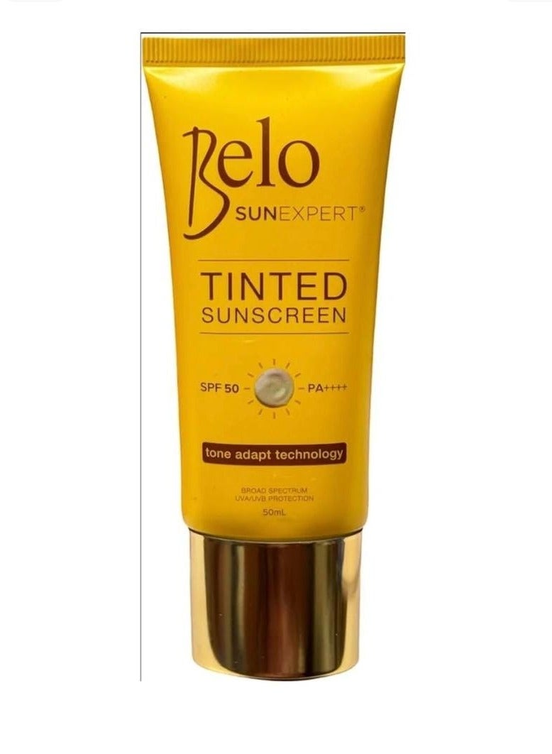 Belo SUN EXPERT Tinted Sunscreen (Color Adapting Technology) 50ml with SPF