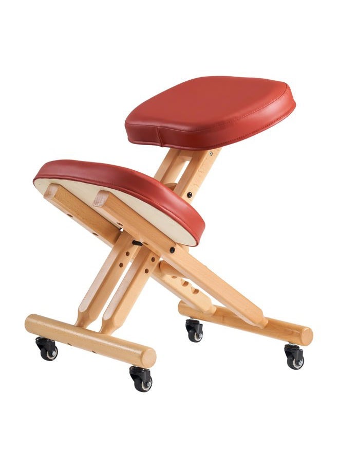Master Massage Ergonomic Wooden Foldable Kneeling Chair for Office –Wood Folding Posture Chair for Home-Posture Correction Stool-Improve Your Posture Cinnamon Color - Image 2