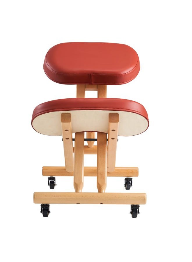 Master Massage Ergonomic Wooden Foldable Kneeling Chair for Office –Wood Folding Posture Chair for Home-Posture Correction Stool-Improve Your Posture Cinnamon Color - Image 3