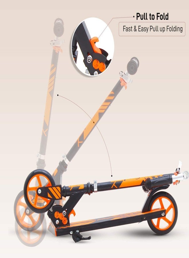 Magicwand® Heavy Metallic Jumbo Size Large 2 Wheel Height Adjustable Scooter for Kids【Made in India】【6 Inch Wheels Orange】 - Image 2