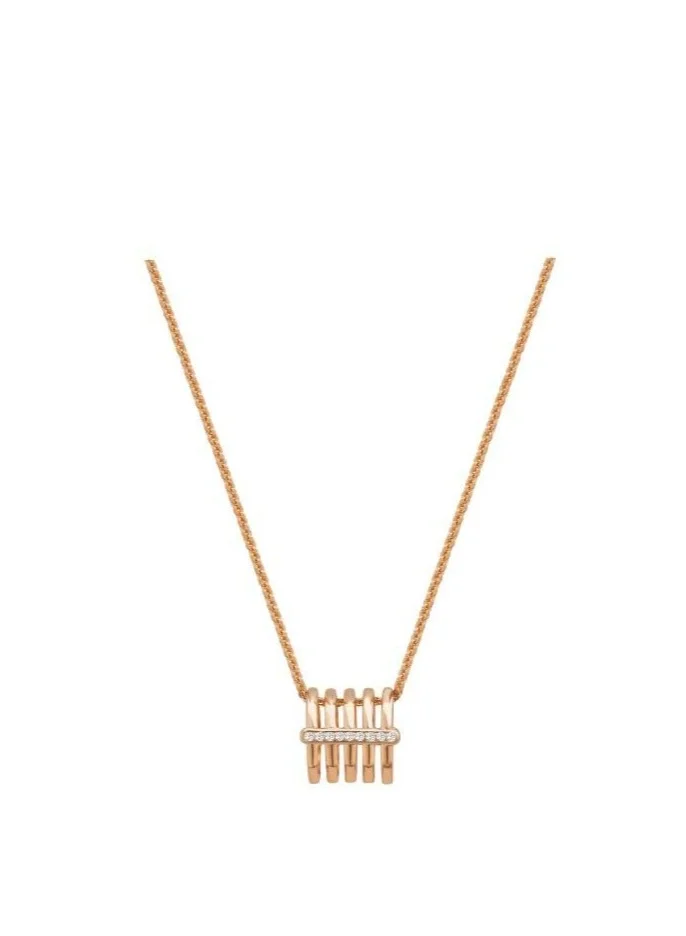 Stainless Steel Stone Studded Necklace