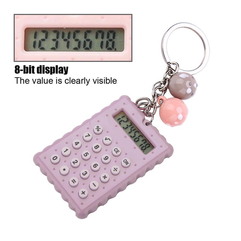 حاسبة مفاتيح PVC محمولة ملونة بحزام - Image 4