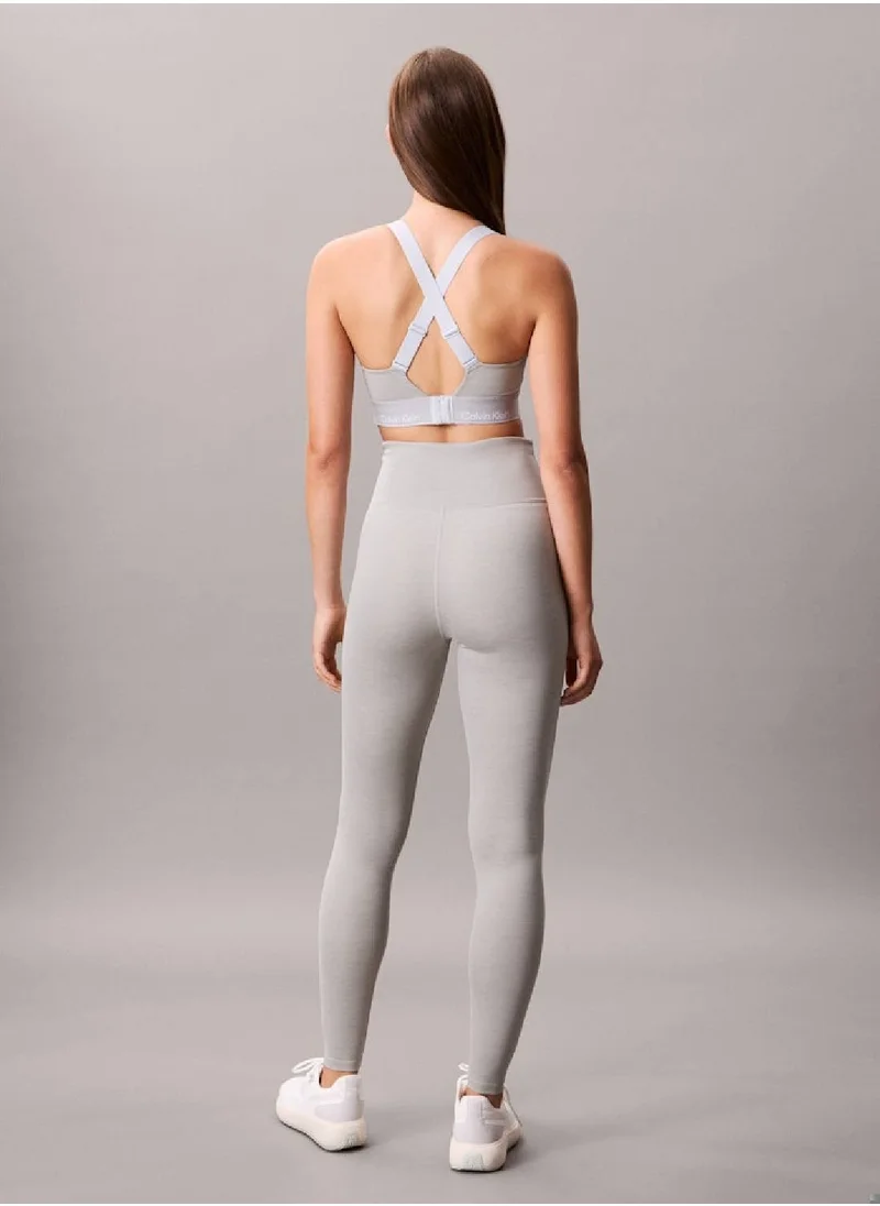 CALVIN KLEIN Women's High Support Sports Bra - Polyester Blend, Grey
