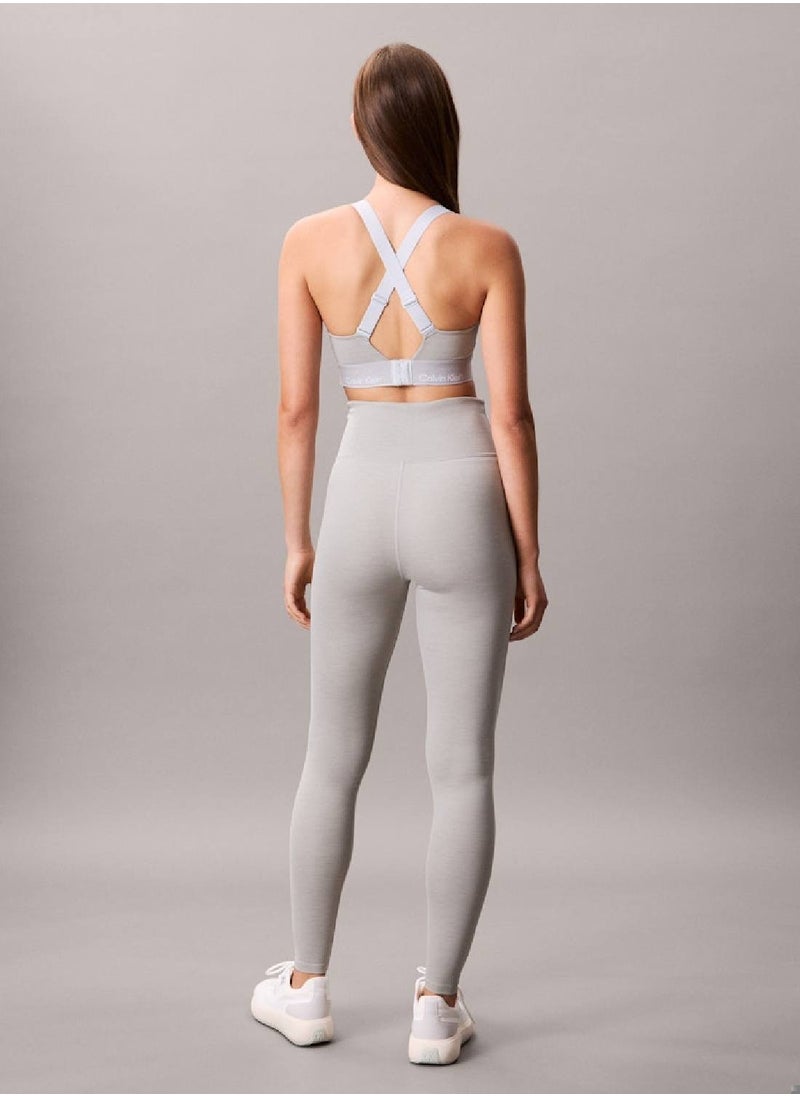 CALVIN KLEIN Women's High Support Sports Bra - Polyester Blend, Grey  - Image 2