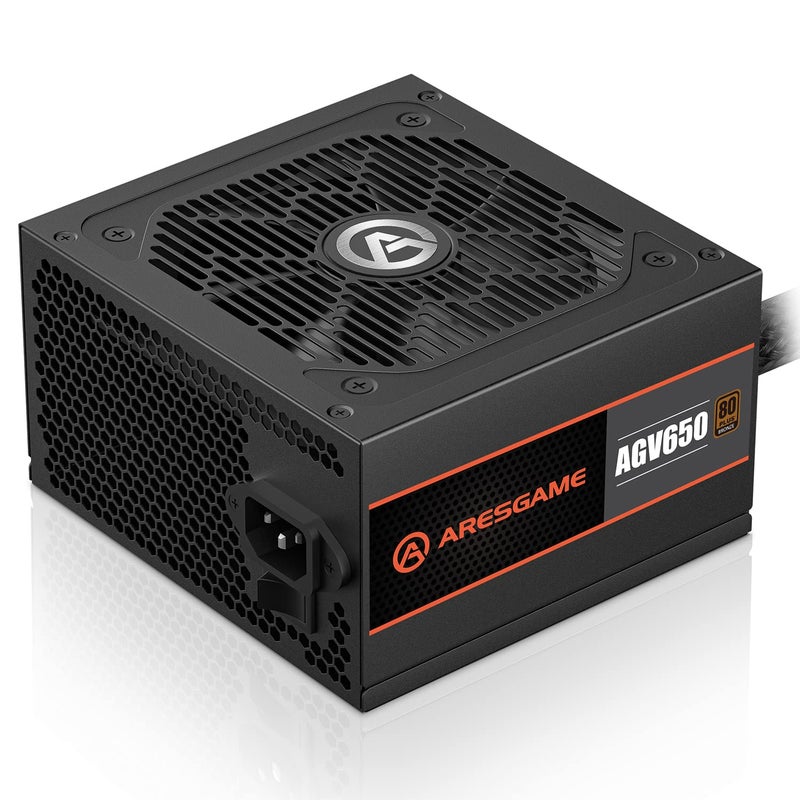 ARESGAME AGV Series 650W Power Supply, 80 Plus Bronze Certified, Non Modular Power Supply, 5 Year Warranty - Image 1