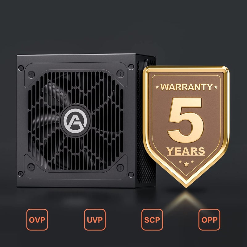 ARESGAME AGV Series 650W Power Supply, 80 Plus Bronze Certified, Non Modular Power Supply, 5 Year Warranty - Image 5