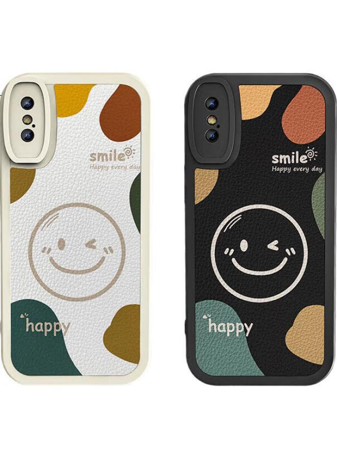 Hotfire Iphone Xs Max Case, Protective Cover For Iphone Xs Max, Shockproof, Smiley Face Lambskin, Frosted Upgraded Camera, Full Protection, For Men And Women, Silicone Simple Trendy - Midnight Black - Image 3