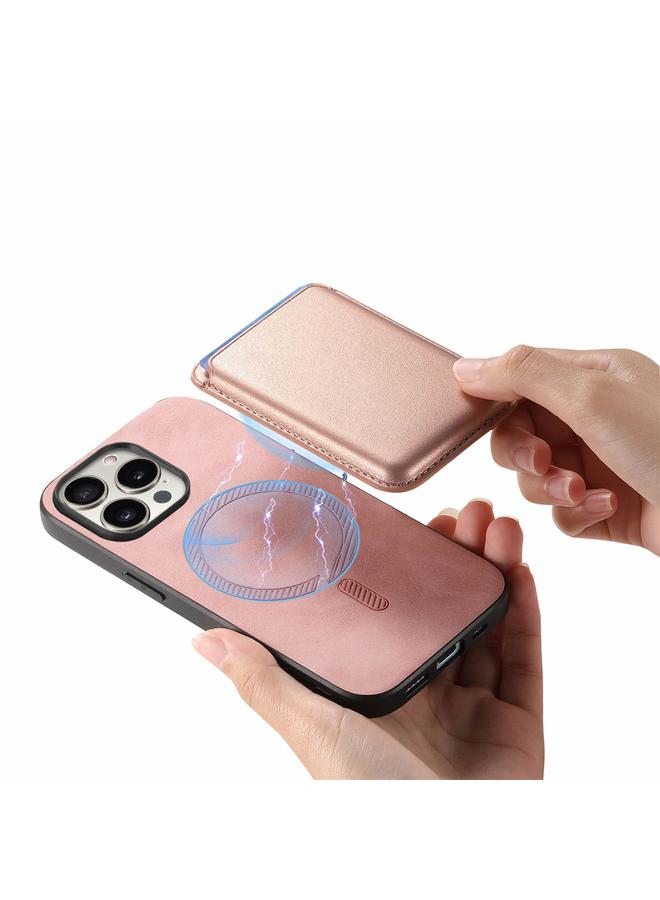 S-TOP Case For iPhone 11 Pro Retro Magsafe Card Bag PU Back Cover Phone Case - Image 3