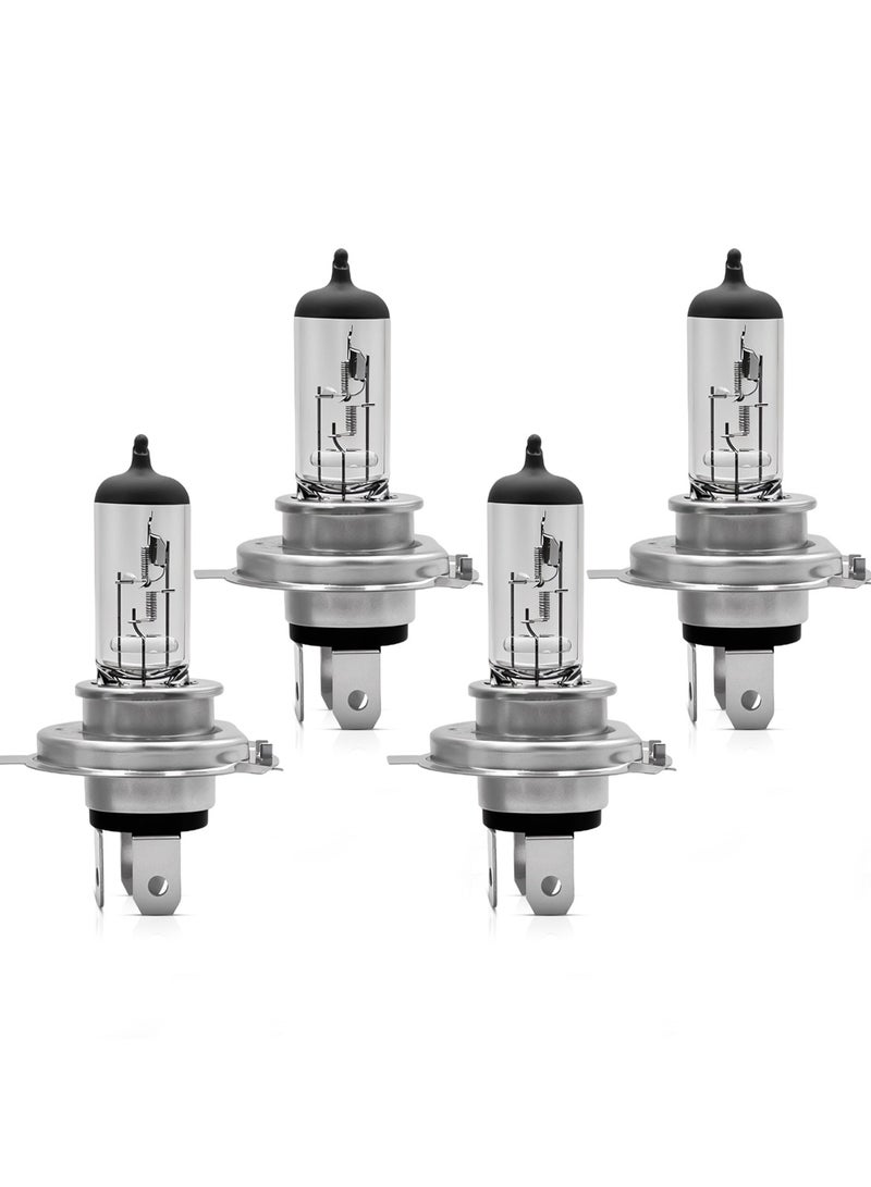 Generic 4PCS Premium Halogen Bulbs High Quality Quartz Glass for Bright and Clear Light H4 12V, 100/90W BL10776  - Image 1