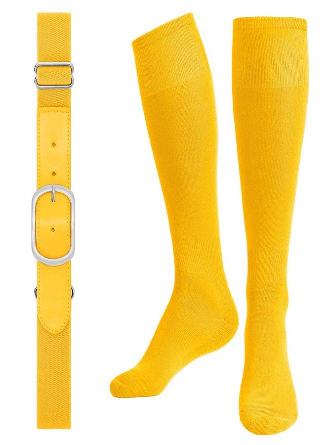 سوزدي حزام وجوارب بيسبول من SUOSDEY، جوارب سوفتبول مرنة قابلة للتعديل وحزام خصر للشباب والكبار - Image 1