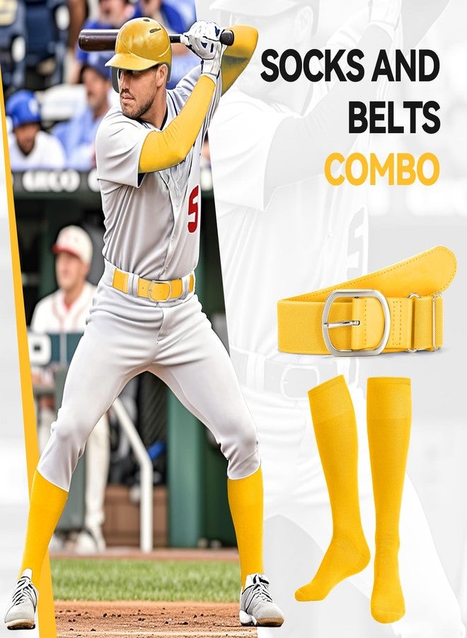 سوزدي حزام وجوارب بيسبول من SUOSDEY، جوارب سوفتبول مرنة قابلة للتعديل وحزام خصر للشباب والكبار - Image 2