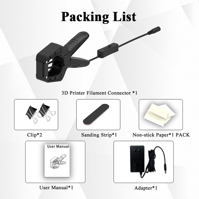 موصل ملحمة وخيوط الخيوط مناسب لخيوط الطابعة ثلاثية الأبعاد 1.75 مم من مواد PLA/ABS/PETG/TPU/PA/PC – تسخين سريع وحماية ذكية وسهل الاستخدام - Image 5
