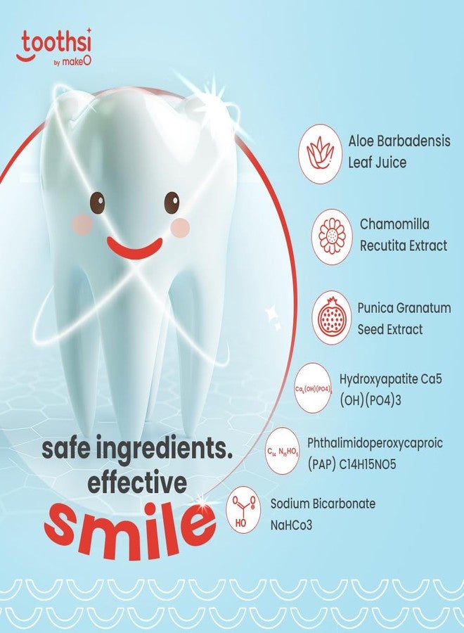 Toothsi قلم تبييض الأسنان توثسي سبارك | ٢ مل | ١٠ جلسات | يزيل بقع التدخين، والبان ماسالا، والغوتكا، والتبغ، والنبيذ، والقهوة | مزيل بقع الأسنان | سهل الحمل والاستخدام | جل تبييض آمن على مينا الأسنان - Image 4