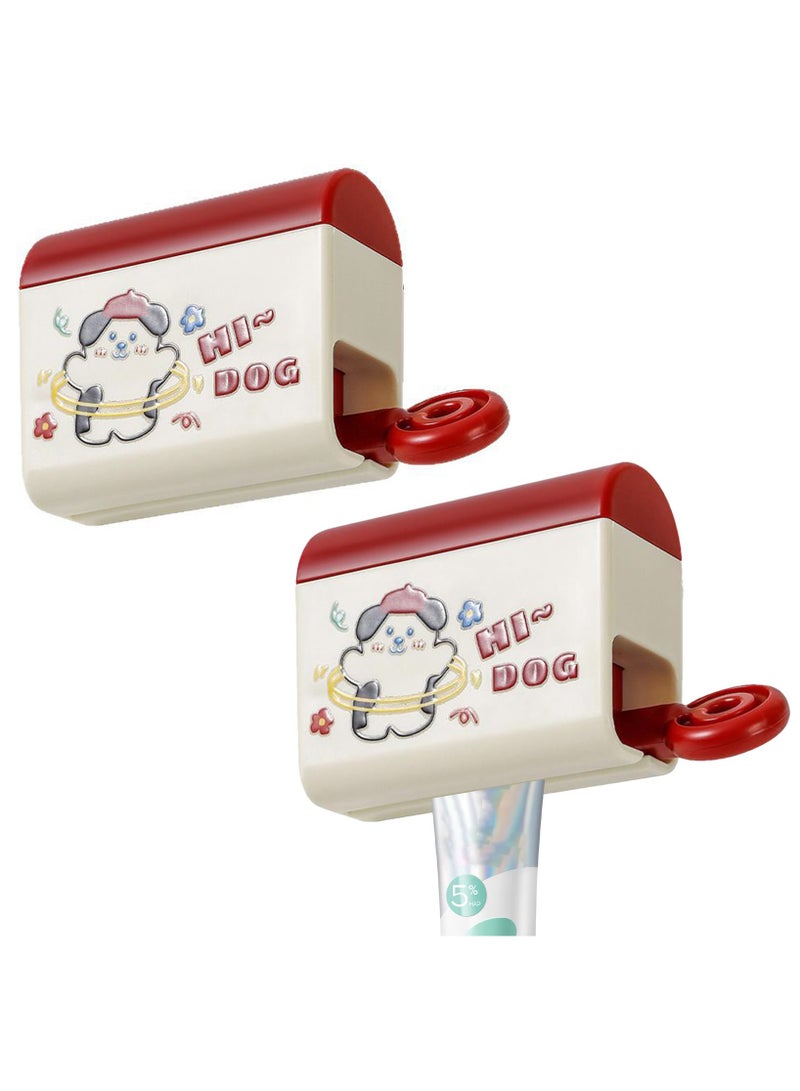 CMGTYYD. 2Pcs توزيع معجون الأسنان ، مضغط معجون الأسنان المتداول - جدار معلقة اليدوية المضغوطة ، لحمام المنزل حمام الاستحمام غرفة الاستحمام في الهواء الطلق لاستخدام الفندق - Image 1