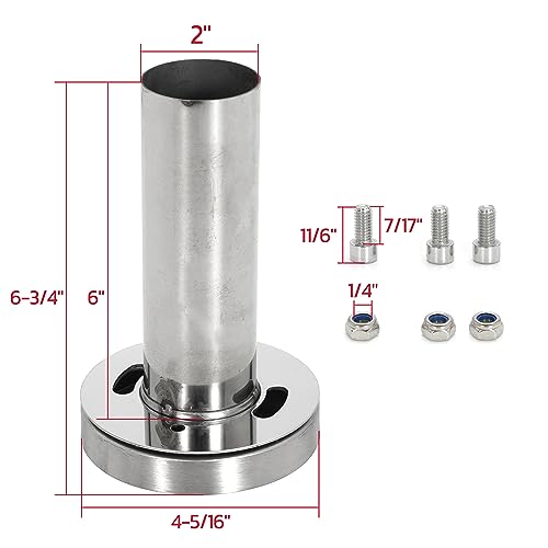 Gopayia 4.5" Round Tip Silencer Exhaust Muffler for 4.5 inch Tip Removable Exhaust Silencer - Image 2