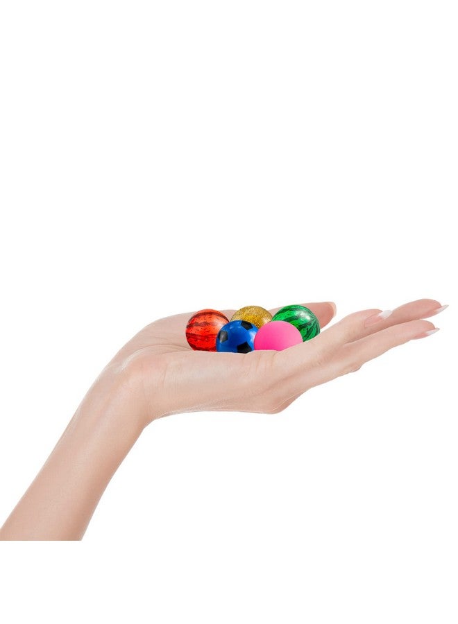 OBTANIM 100 Pieces Colorful Bouncy Balls Bulk Mixed Pattern High Bouncing Balls for Kids Party Favors, Prizes, Birthdays Gift (27 mm) - Image 3