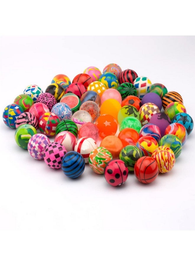 OBTANIM 100 Pieces Colorful Bouncy Balls Bulk Mixed Pattern High Bouncing Balls for Kids Party Favors, Prizes, Birthdays Gift (27 mm) - Image 5