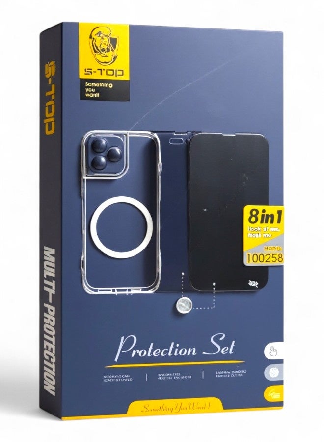 S-TOP Full protection package for iPhone 11 Pro Max, with a privacy screen protector and a case that supports wireless charging (MagSafe). Complete protection for your device against scratches and drops. The new and original package from S-TOP. - Image 1