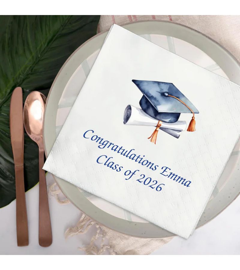 Personalized Class Of 2026 Napkins 22 Pack Grad Party Decor Diamond Shape - Image 5