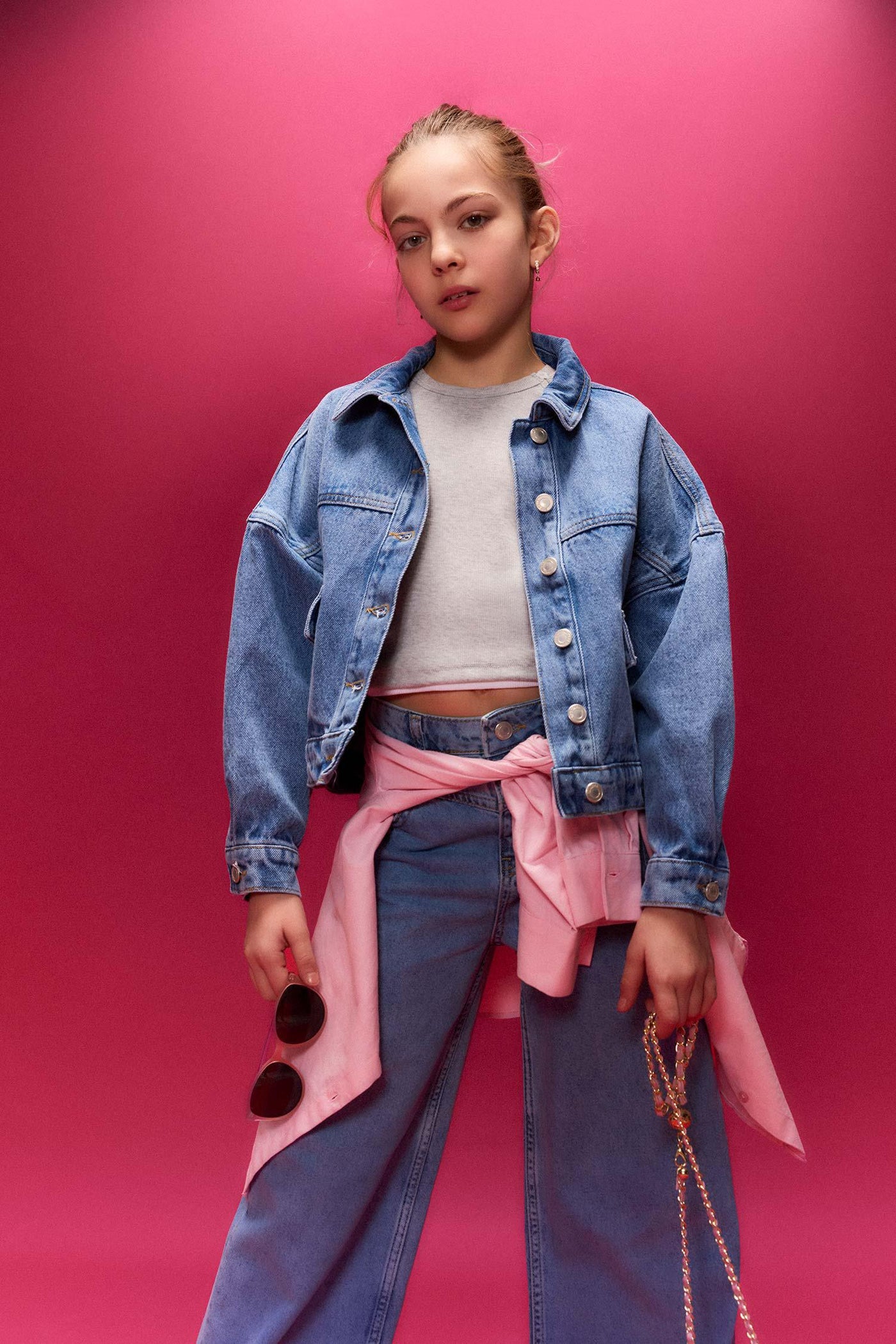 Blue Girl Girl Denim Jacket Casual