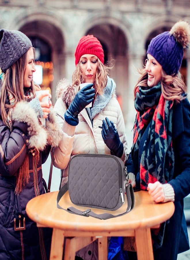 HAWEEL HWL2133 Heating Bag Case Fast Warming 4 Timer Modes Adjustable Temperature USB Crossbody One Shoulder Warm Hand Bags with Earphone Hole Heated Hand Muff Mobile Phone Tablet Digital Storage Bag - Image 5