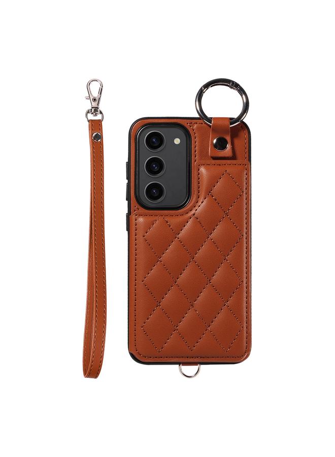 اس-توب جراب لهاتف Samsung Galaxy S23 5G جراب هاتف بنمط معيني مع حقيبة بطاقات وحبل قصير - Image 1