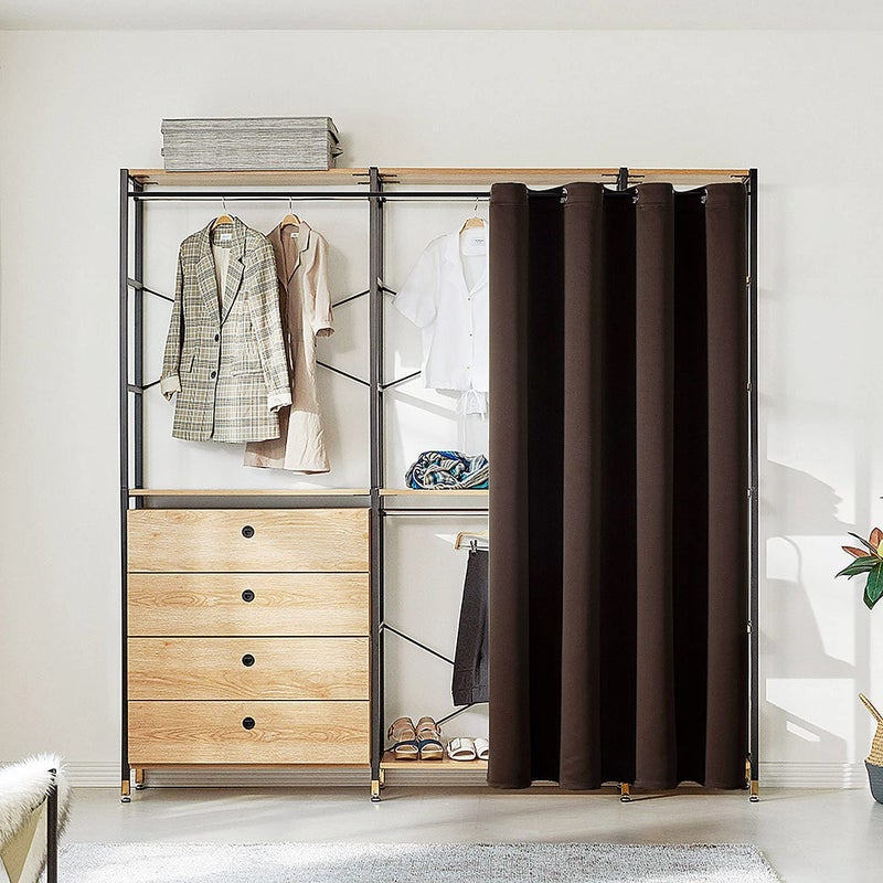 ChrisDowa Blackout Door Curtains for Doorway Privacy  Grommet Closet Curtains for bedroom closet door  Thermal Insulated Temporary Door Cover Room Divider Curtain (1 Panel  Brown  52 x 80 Inch) - Image 3
