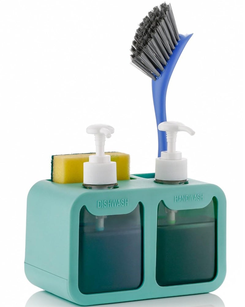 BENAVJI Outdoor Living Twin Designe Liquid Soap Dispenser, 300ml, Multipurpose Refillable Plastic Pump for Hand Wash, Dish Wash, Shampoo, Kitchen, Bathroom, and Household Use - Image 2