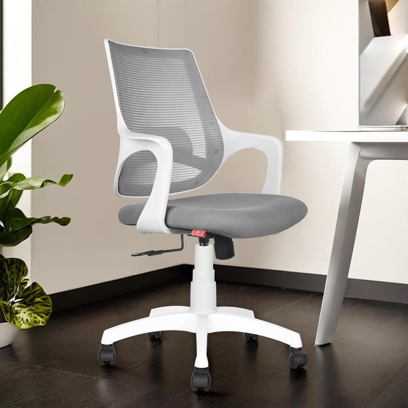 Rose ROSE Mono  3Years Warranty Included  Mesh MidBack Ergonomic Office Chair  Revolving Computer Chair  Work from Home Pearl White - Image 1