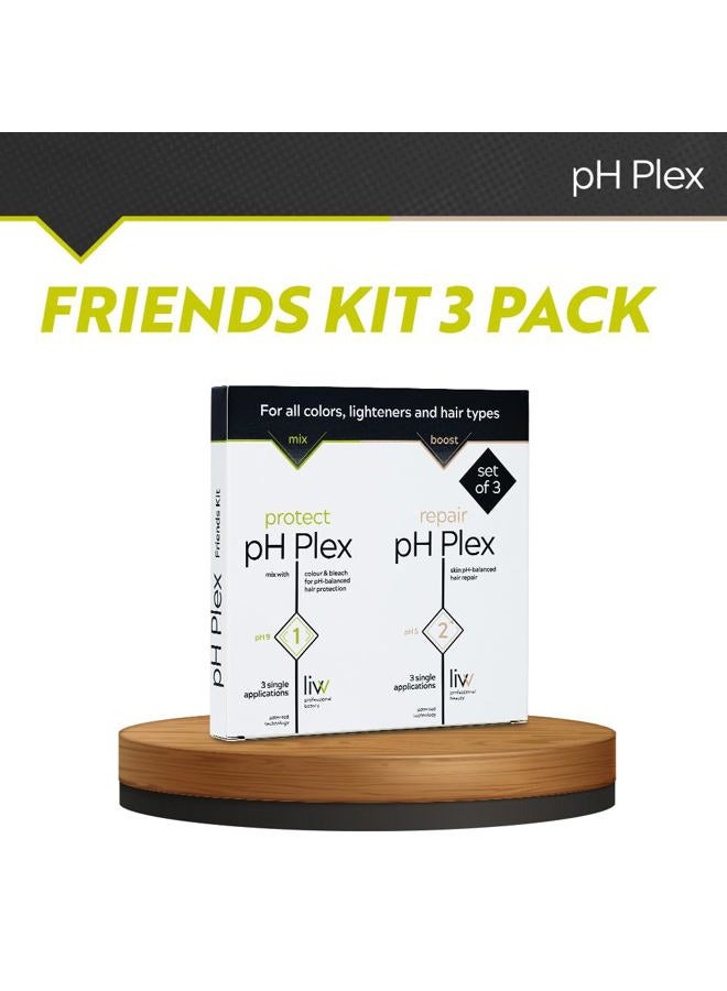 LIW pH Plex Steps 1&2 Protect & Repair Hair Care Treatment - Use with Home Hair Color & Bleach Products - Salon Quality Professional Results at Home - Friends Kit (3 Sachets of Steps 1 & 2)  - Image 4