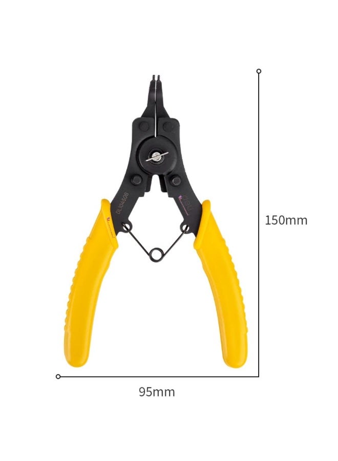 Deli 6" Five-in-One Circlip Pliers - Multi-Function Retaining Ring Pliers Set for Automotive & Machinery Repairs - Image 1