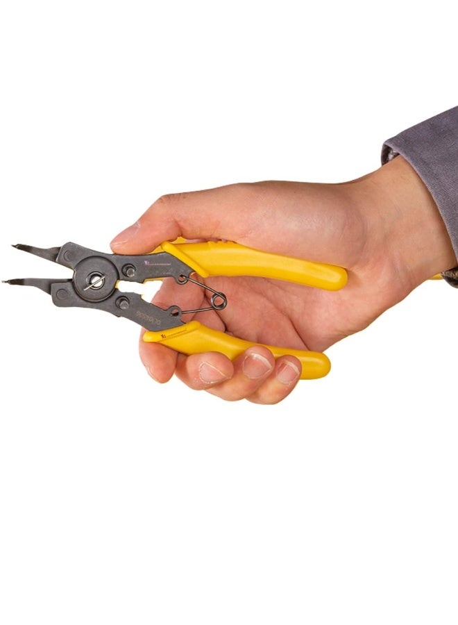 Deli 6" Five-in-One Circlip Pliers - Multi-Function Retaining Ring Pliers Set for Automotive & Machinery Repairs - Image 2