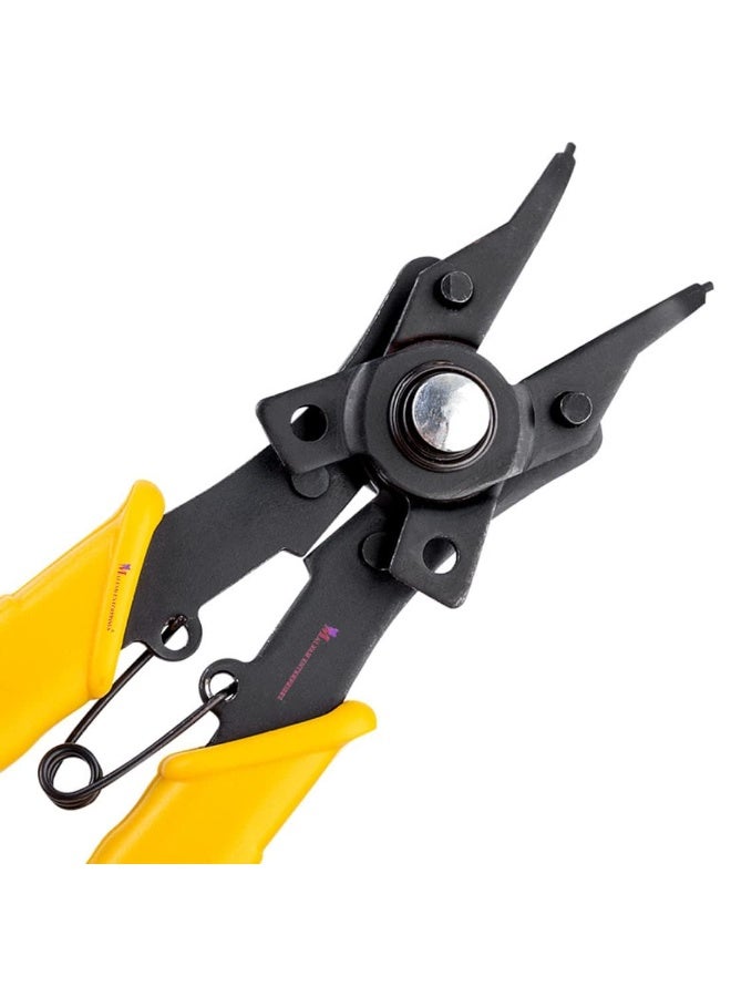 Deli 6" Five-in-One Circlip Pliers - Multi-Function Retaining Ring Pliers Set for Automotive & Machinery Repairs - Image 4