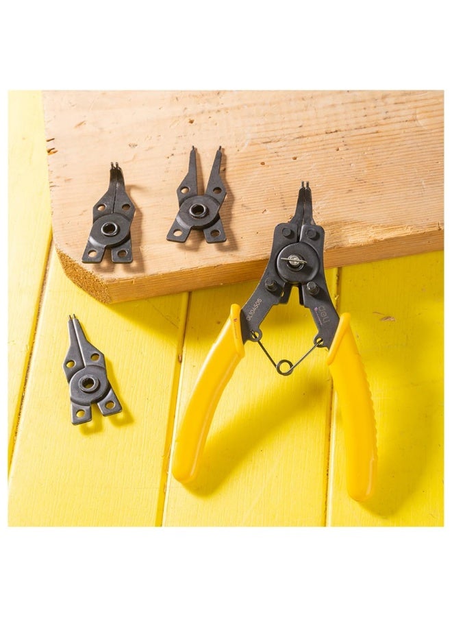 Deli 6" Five-in-One Circlip Pliers - Multi-Function Retaining Ring Pliers Set for Automotive & Machinery Repairs - Image 5