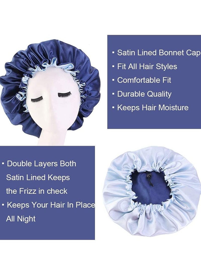 ORiTi Women's Adjustable Reversible Satin Bonnet Soft Double Sided Sleep Cap  - Image 2