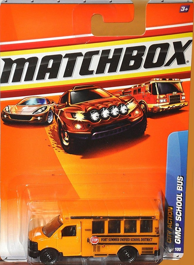 ماتش بوكس حافلة مدرسية GMC من Matchbox City Action صفراء اللون مصنوعة من قالب مصبوب رقم 42 بمقياس 1/64 لهواة الجمع - Image 2