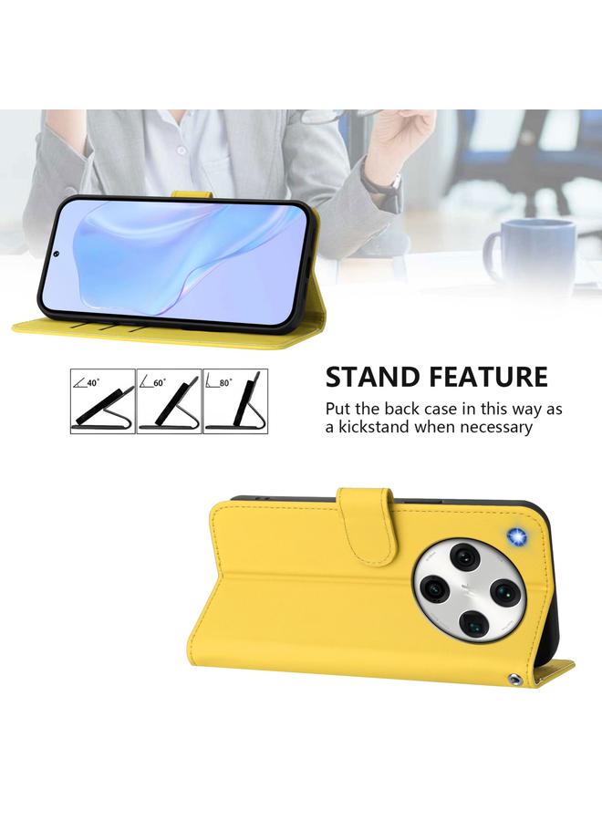 اس-توب جراب لهاتف OPPO Find X8 Pro مصنوع من الجلد بلون سادة مع حبل تعليق - Image 3